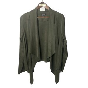 TORRID dark green suede jacket // OX